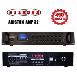 GILBORD ARISTON AMP32 οικονομικός ενισχυτής εγκαταστάσεων μικροφώνου επαγγελματικός 490W PROGRAM 100V 16OHM 